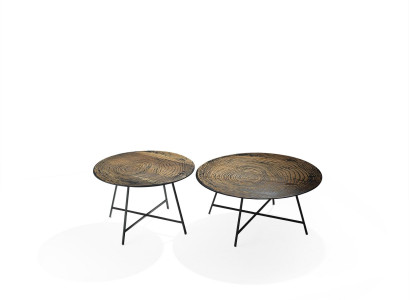 Modern Holz Couchtische Rund 2x Couchtische Möbel Design Wohnzimmer